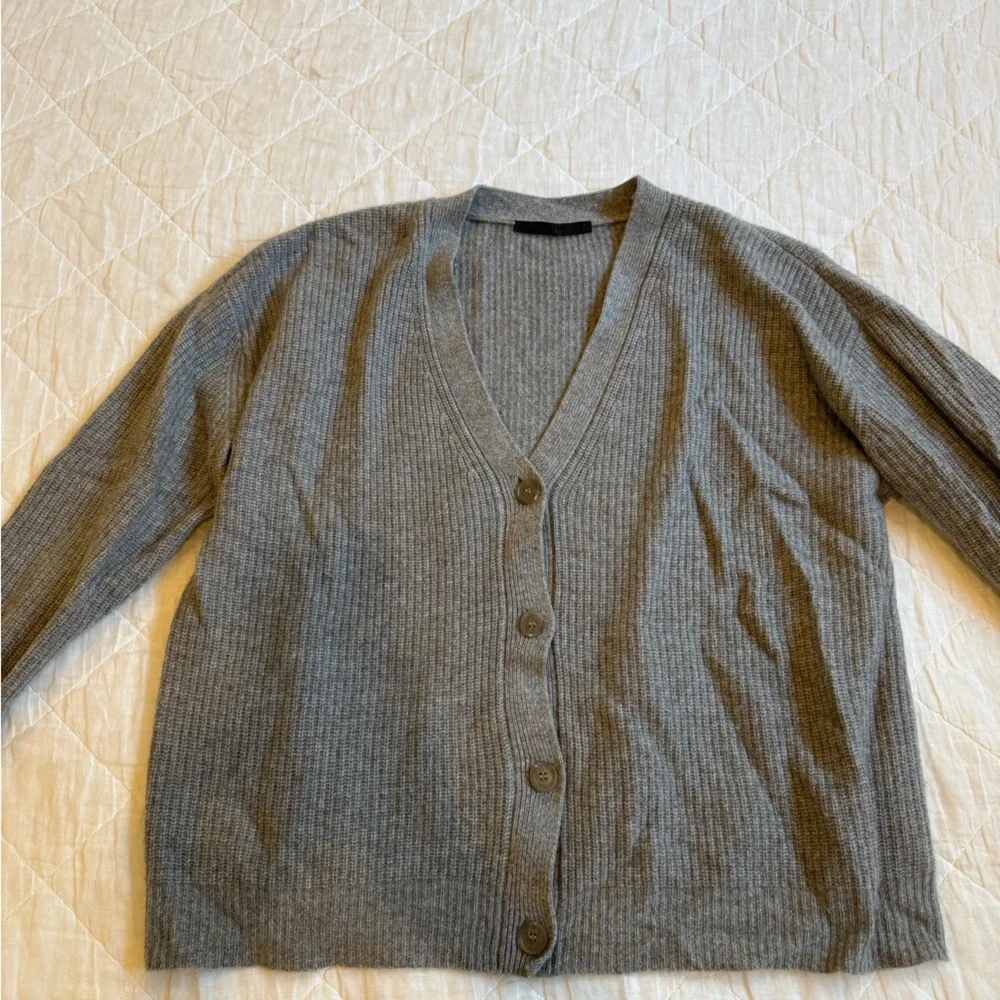 Jenni Kayne Gray Cocoon Cashmere Cardigan - Picture 5 of 8